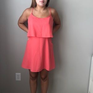 bright pink short dress